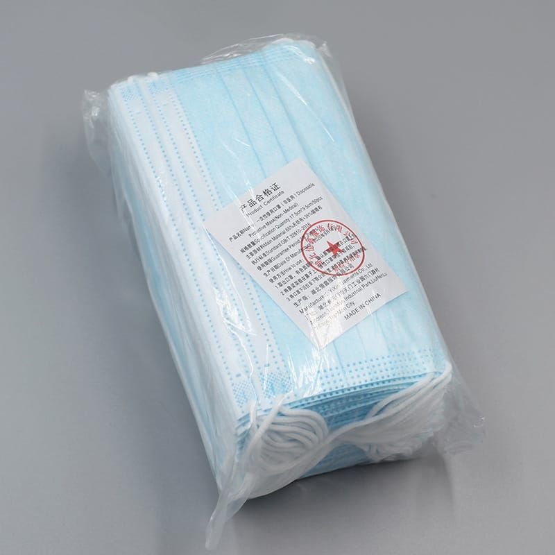 50pcs/pack 3-layer Disposable Masks With Melt-blown Fabric
