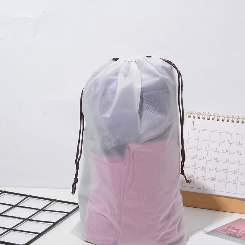 PE Blank Matte Solid Color Drawstring Clothing Storage Packaging Bag