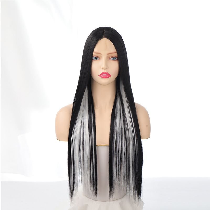 Women Fashion Front Long Straight Lace Wig