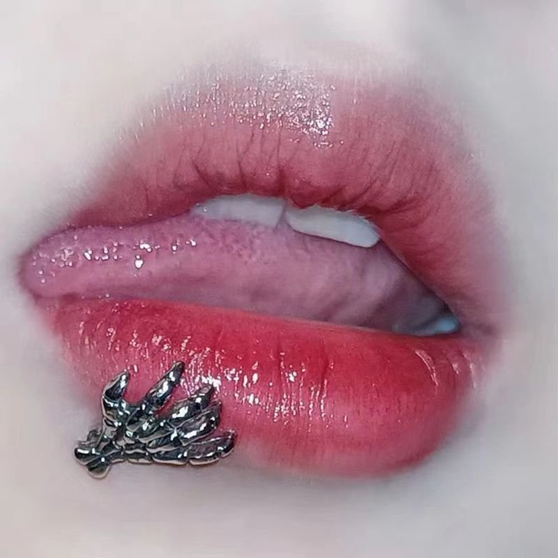 Women Fashion Retro Ghost Claw Stainless Steel Lip Nail Body Piercing Jewelry