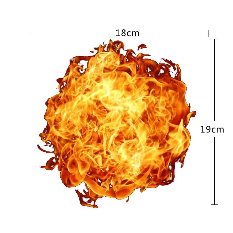 Creative 3D Flame Fireball Cover Scratches Decorative Stickers