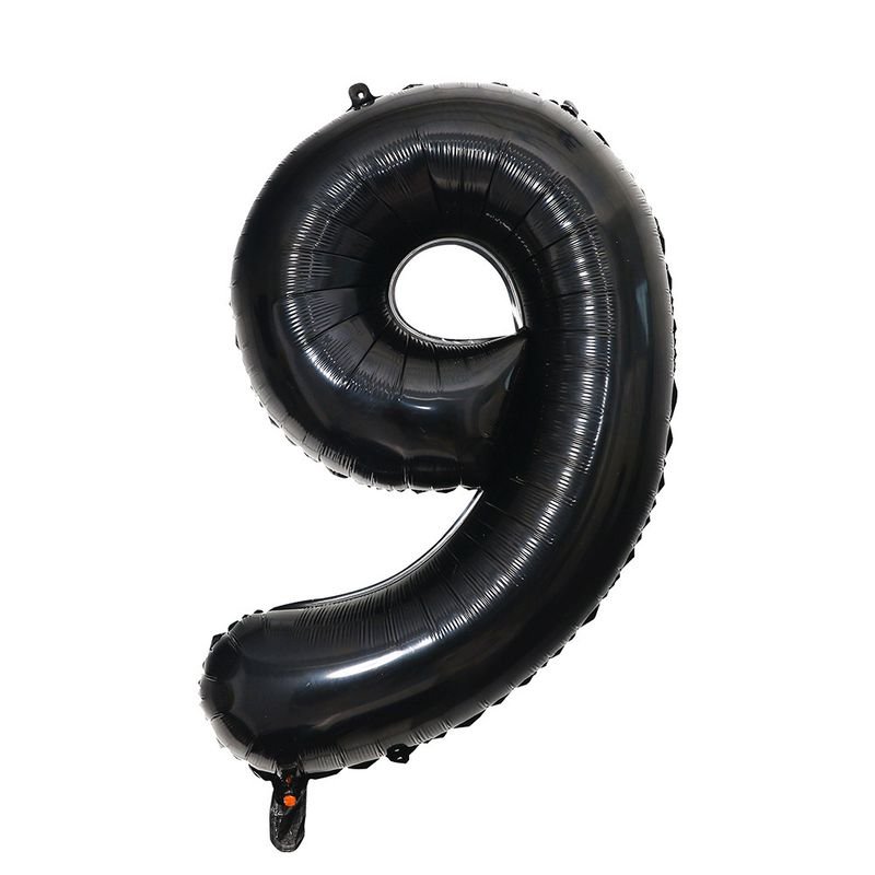 40 Inch Black Digital Birthday Wedding Aluminum Film Balloon Decoration