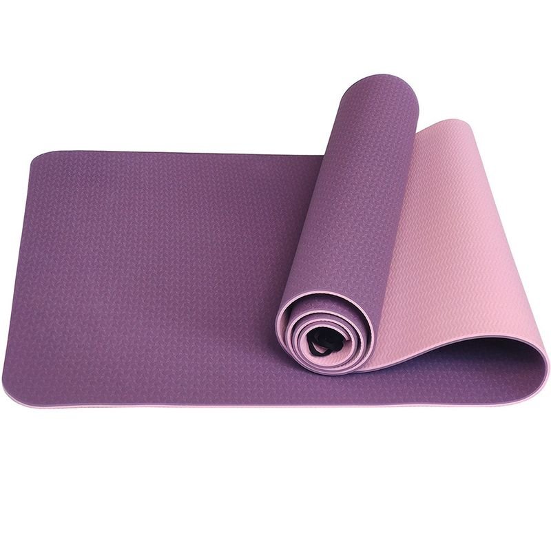 6Mm Double Layer Yoga Mat Tpe Two Color Fitness Exercise Mat