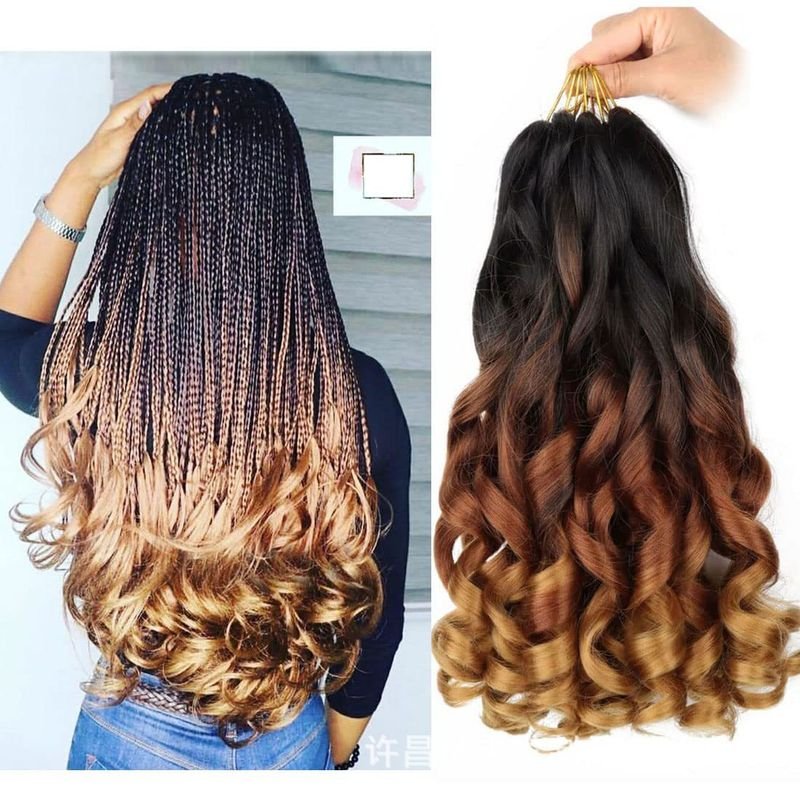 Women Fashion Long Curly Hair Wig Braid