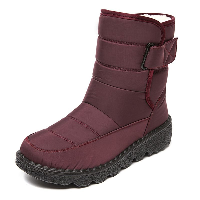 Autumn Winter Women Fashion Plus Size Warm Thickened Velcro Snow Boots