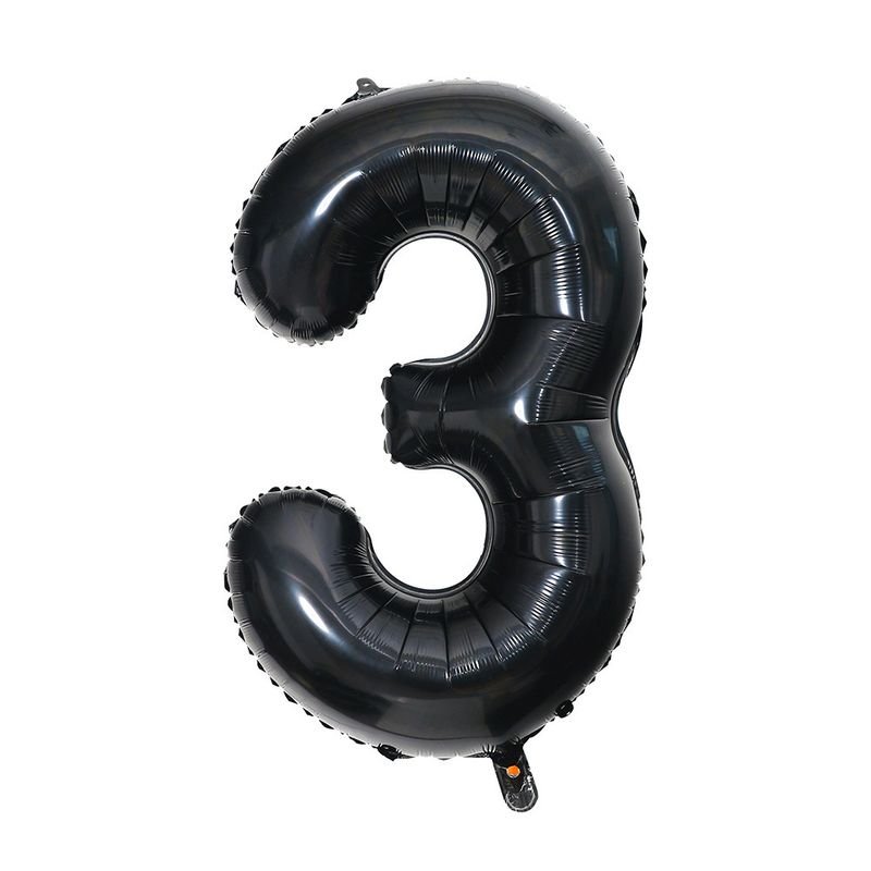 40 Inch Black Digital Birthday Wedding Aluminum Film Balloon Decoration