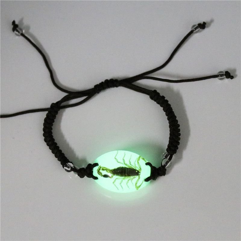 Summer Women Fashion Luminous Insect Amber Woven Bracelet 6-Bag