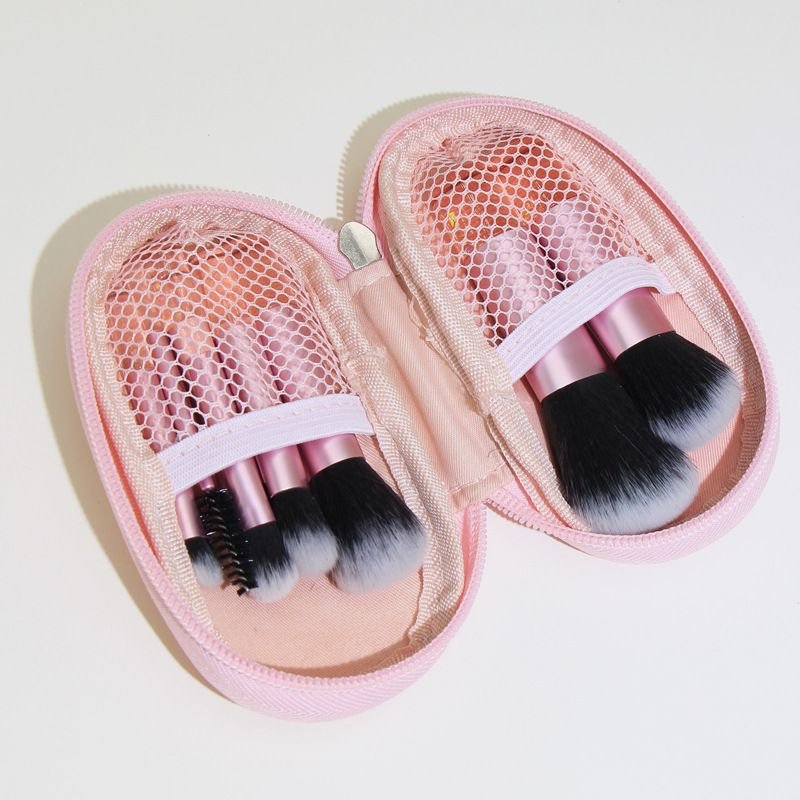 Women Simple Portable Mini 10 Cosmetic Brush Storage Bag Set