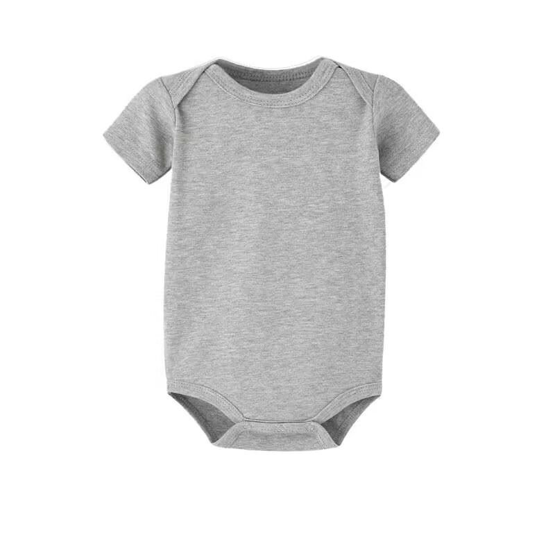 Kids Baby Boys Girls Casual Cute Basic Solid Color Short Sleeve Romper