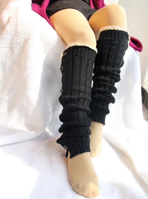 Autumn And Winter Women Fashion Warm Knitted Wool Leg Warmer