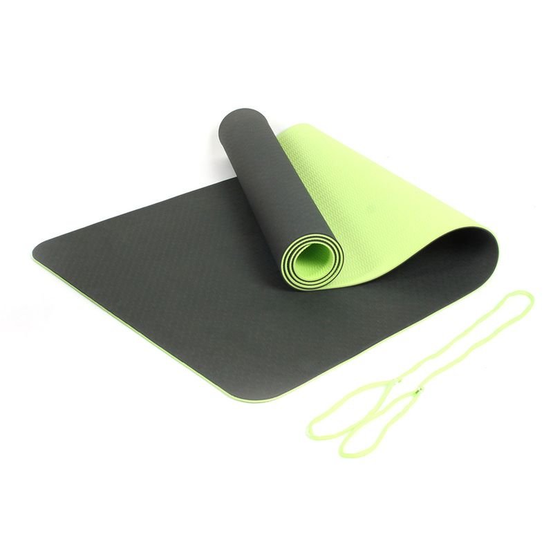 6Mm Double Layer Yoga Mat Tpe Two Color Fitness Exercise Mat