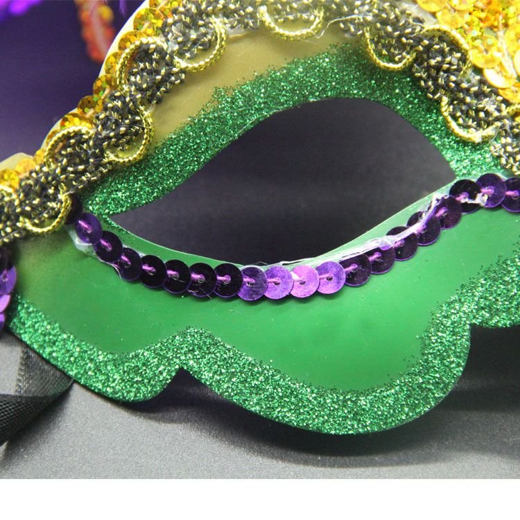 Mardi Gras Mask Feather Lady Princess Peacock Feather Carnival Fox Multicolor Prop