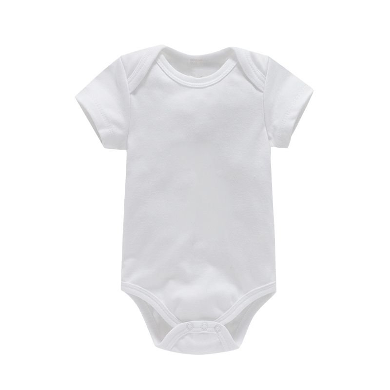 Kids Baby Boys Girls Casual Cute Basic Solid Color Short Sleeve Romper