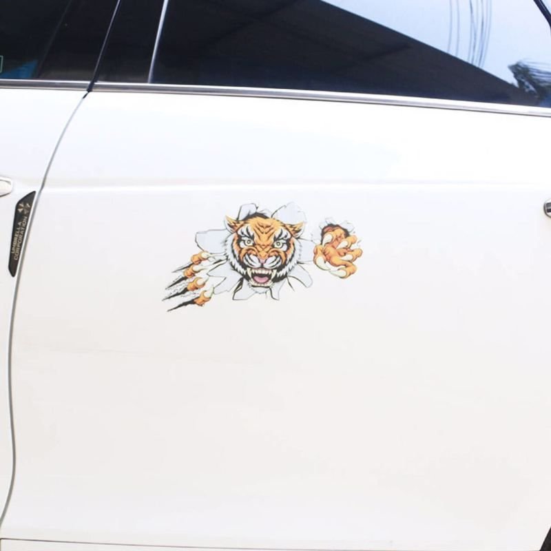 Creative 3D Three-Dimensional Tiger Cover Scratches Car Stickers