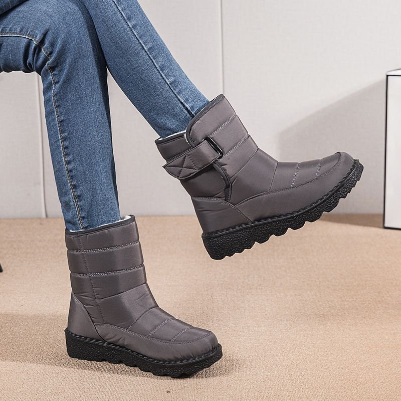 Autumn Winter Women Fashion Plus Size Warm Thickened Velcro Snow Boots