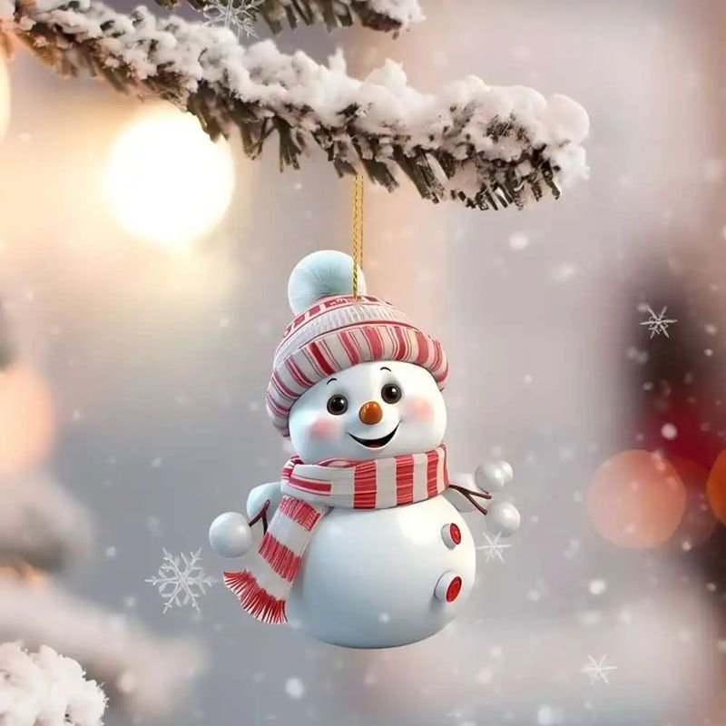 Christmas Decoration Cute Cartoon Snowman Pendant