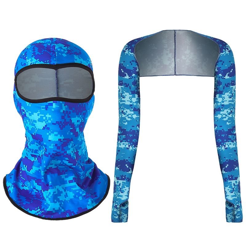 Summer Outdoor Ports Breathable Sunscreen Mask And Milk Silk Arm Sleeves