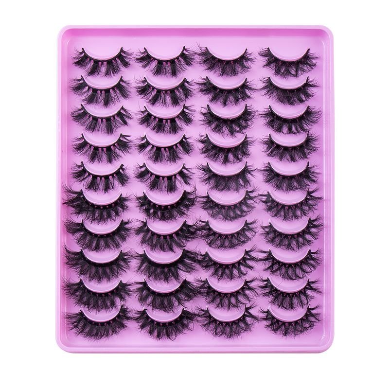 Women Simple Natural Thick Curly 20 Pairs Of Mixed False Eyelashes