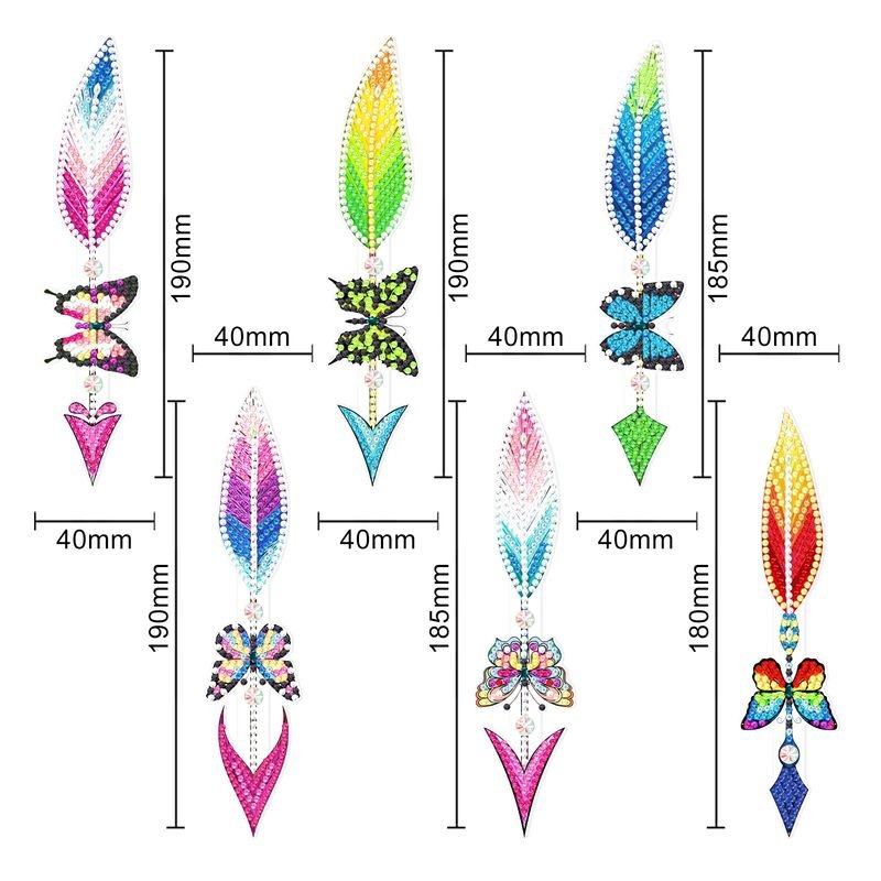 Creative Handmade DIY Feather Cross Crystal Pendant Diamond Painting Set