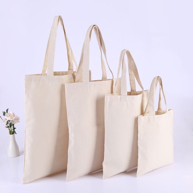 Custom Logo Simple Canvas Tote Bag