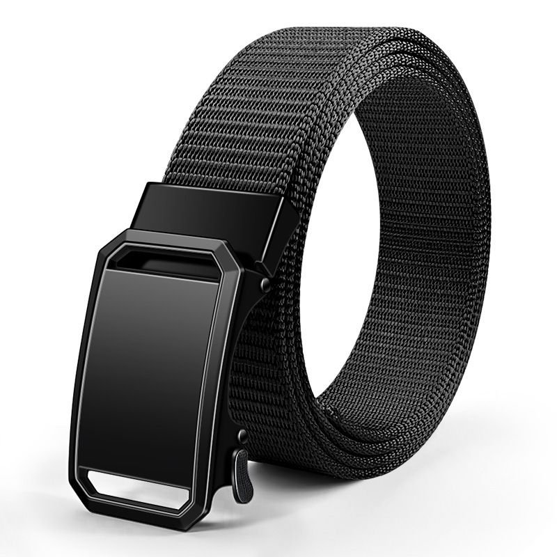 Men Fashion Casual Business Automatic Buckle Nylon Belt