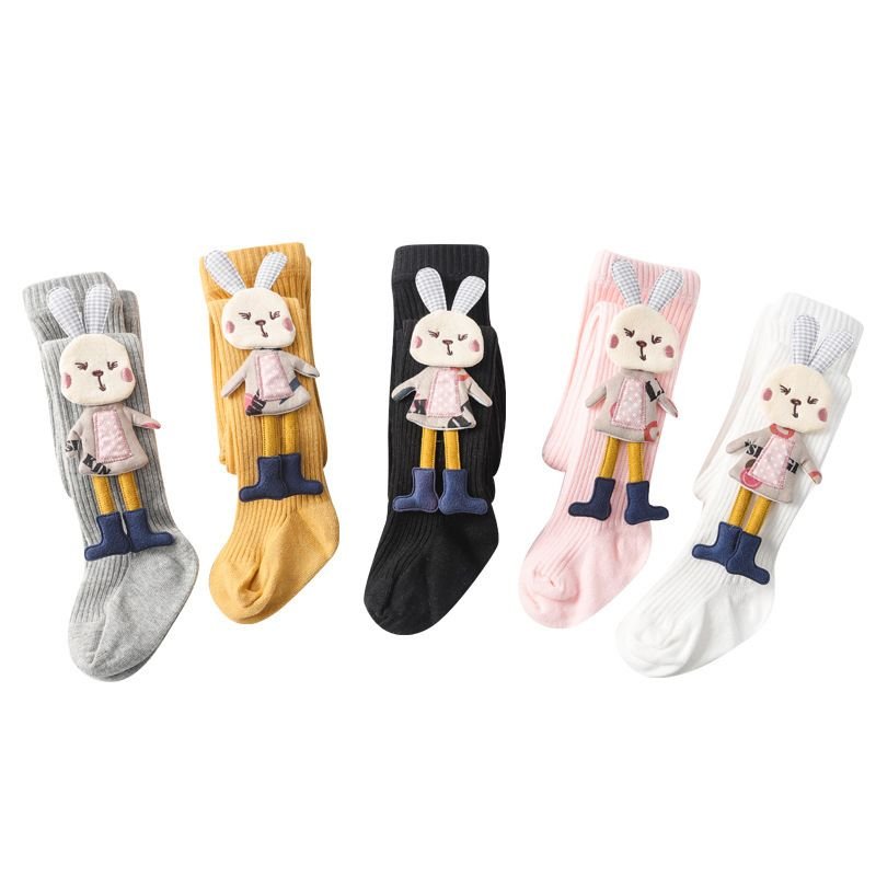 Girls Cute Cartoon Rabbit Decor Leggings Pantyhose