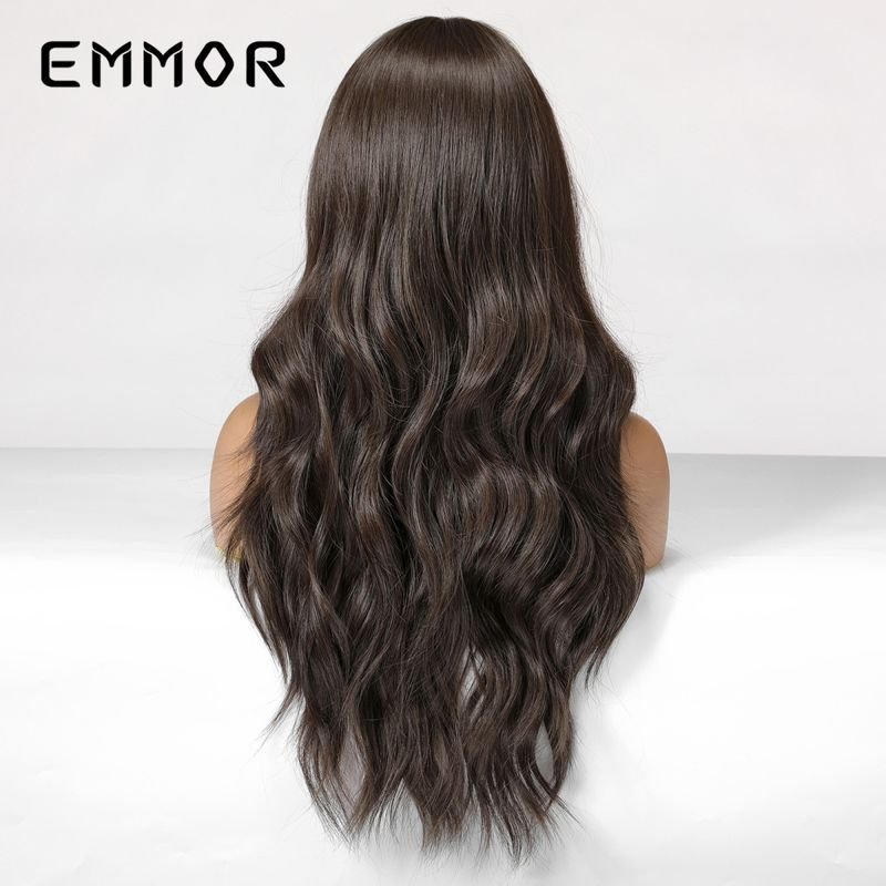 Women Fashion Natural Bangs Long Curly Hair Wig