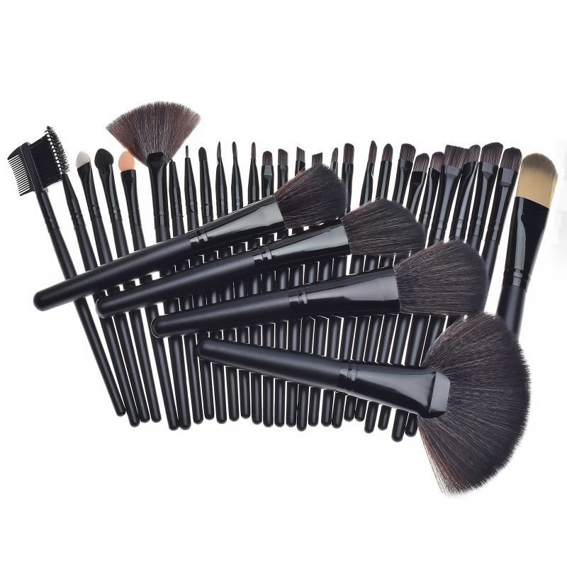 32pcs/set PU Bag Packed Wooden Handle Good Quality Nylon Brushes