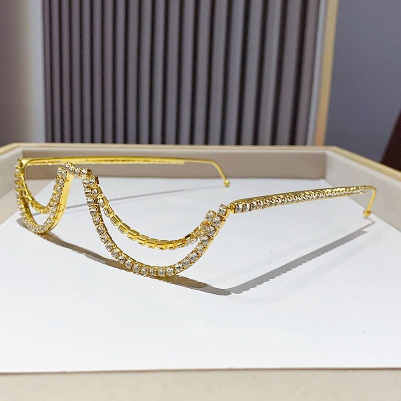 Fashion Women Rhinestone Glasses Frame