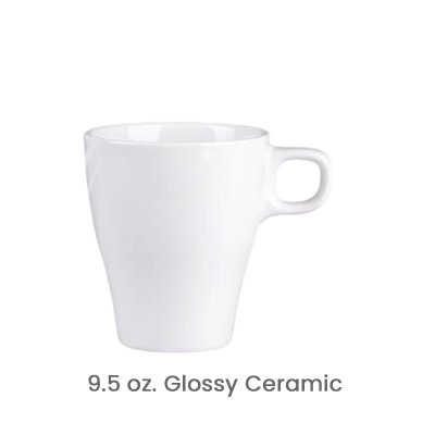 White Ceramic Mug Custom Logo Print