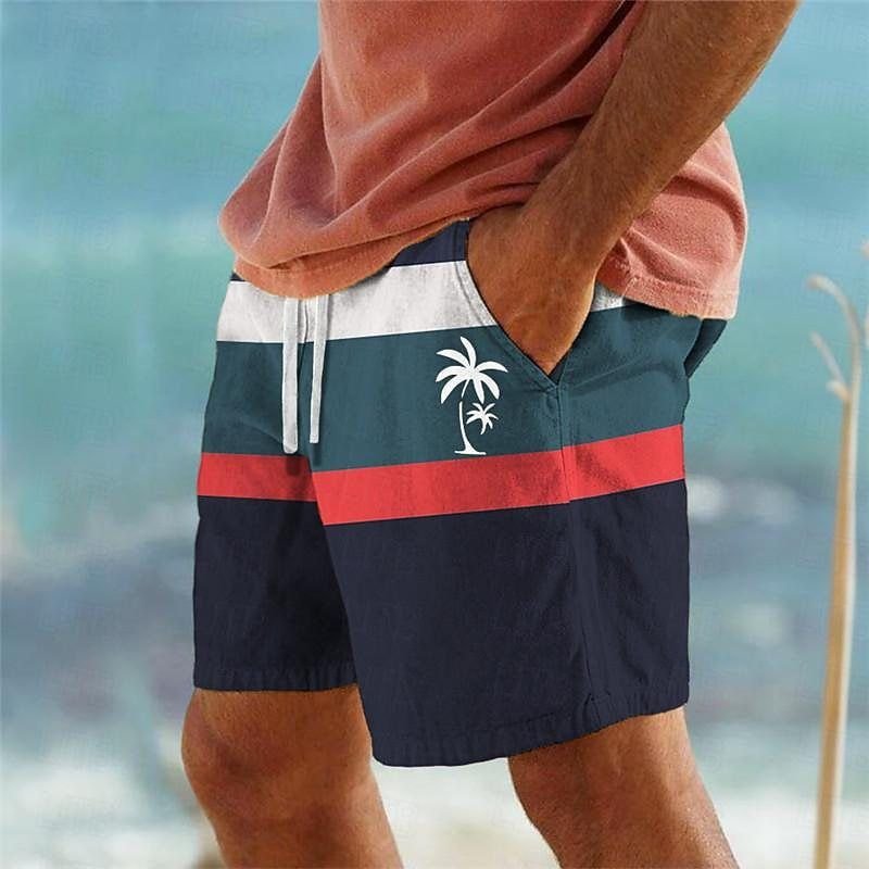 Men Summer Leisure Holiday Hawaii Beach 3D Print Plus Size Shorts