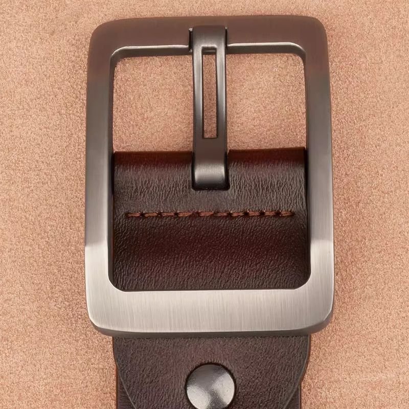 Men Fashion Casual Business Square Pin Buckle PU Belt