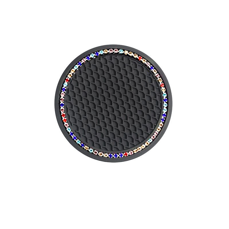 Car Rhinestone Cup Mat Universal Creative Cute Storage Car Anti-Slip Mat