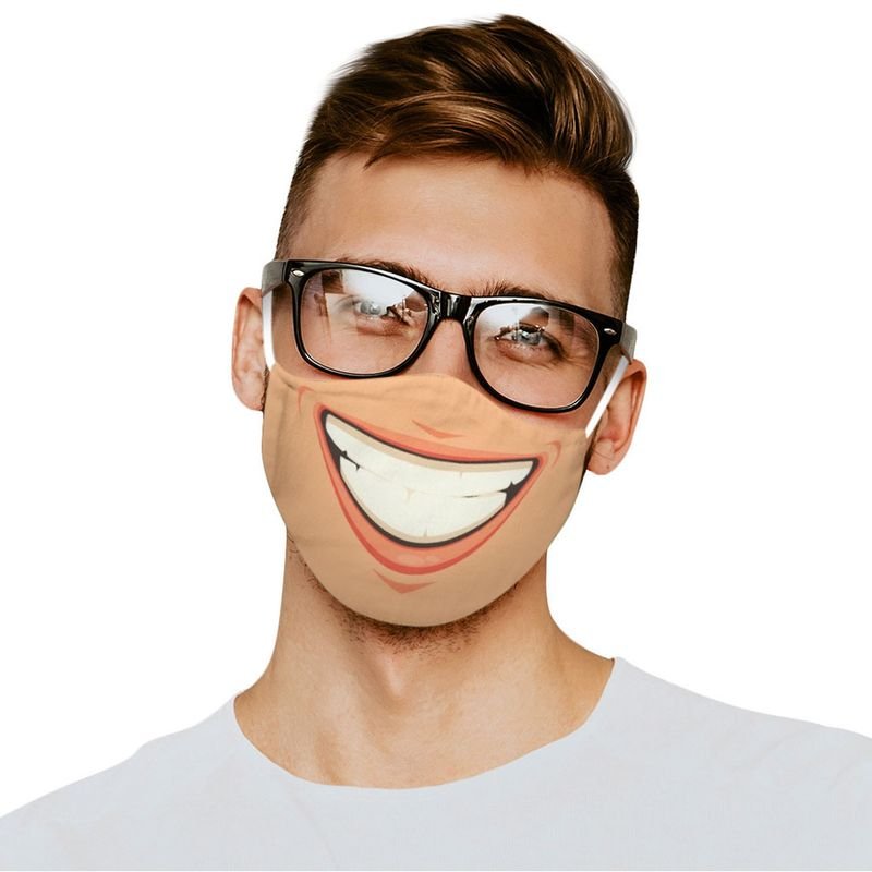 3D Three-Dimensional CartoonFunny Expression Print Dustproof Cotton Mask