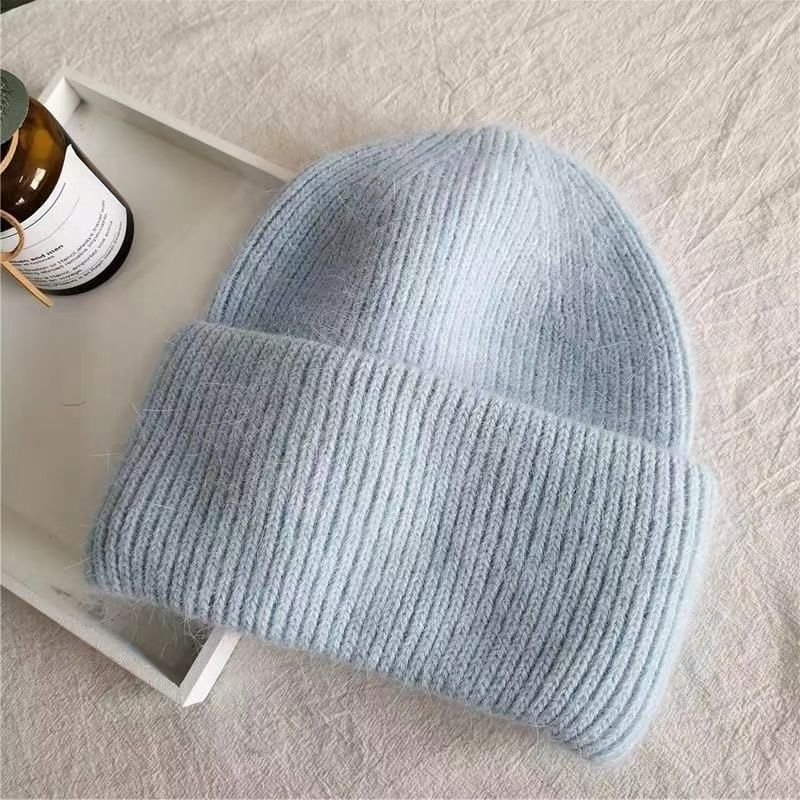 Wool Knitted Hat Women Autumn And Winter Pullover Ear Protection Knitted Beanie