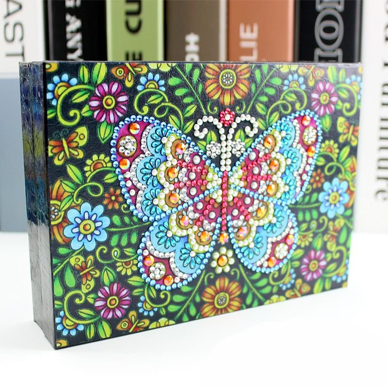 Handmade DIY Butterfly Floral 5D Diamond Painting Painting Cross Stitch Jewelry Storage Box