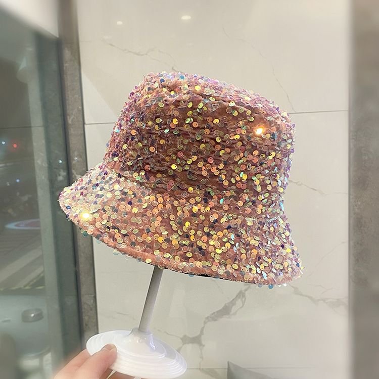 Women Fashion Colorful Sequins Bucket Hats