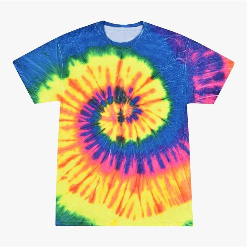 Mardi Gras Tie-Dye Printed Short-Sleeved Men Multicolor Series Fashion 3 T-Shirt