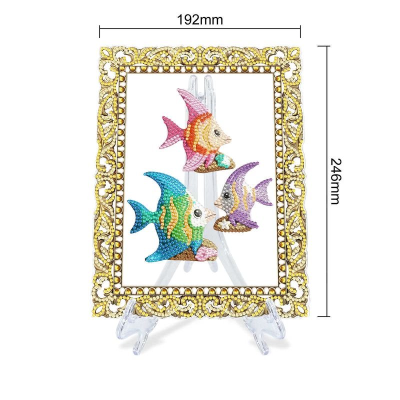 Desktop Decoration Handmade DIY Rabbit Dinosaur Photo Frame Diamond Painting