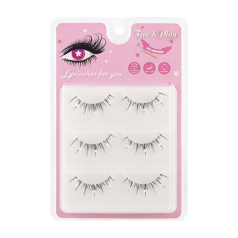 Love Heart Rhinestone Sequins False Eyelashes