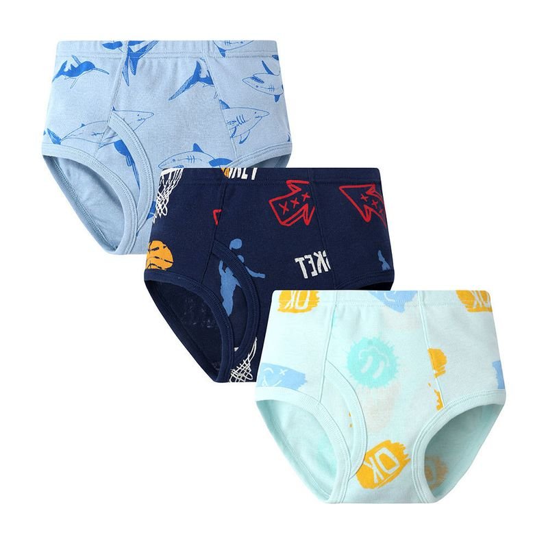 Kids Toddler Boys Cute Cartoon Stripe Dinosaur Print Cotton Briefs