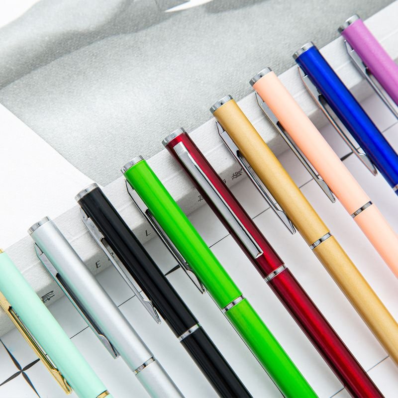 Simple Metal Flat Ball Pen Capacitor Metal Pen