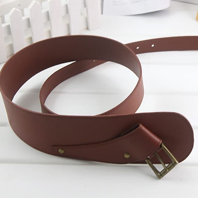 Women Fashion Buckle Design PU Wide Belt