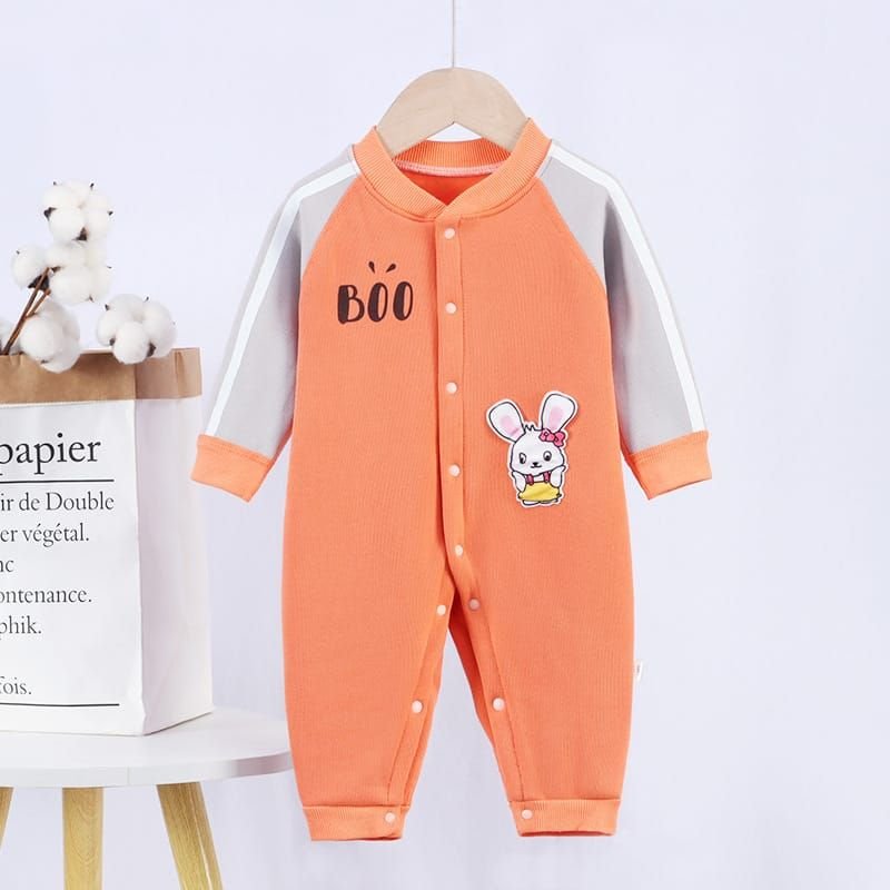 Kids Long-sleeves Single-breasted Jumpsuit