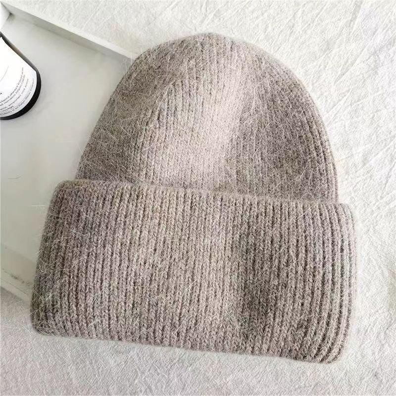 Wool Knitted Hat Women Autumn And Winter Pullover Ear Protection Knitted Beanie