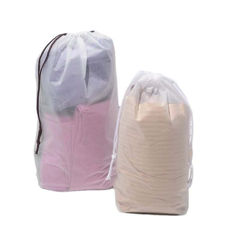 PE Blank Matte Solid Color Drawstring Clothing Storage Packaging Bag