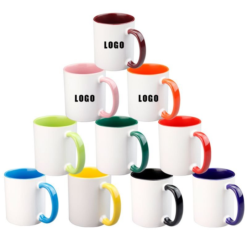 12 oz. Custom Logo Inner Color Glossy Double Color Mug