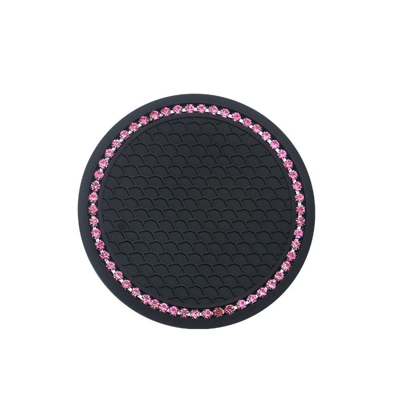 Car Rhinestone Cup Mat Universal Creative Cute Storage Car Anti-Slip Mat