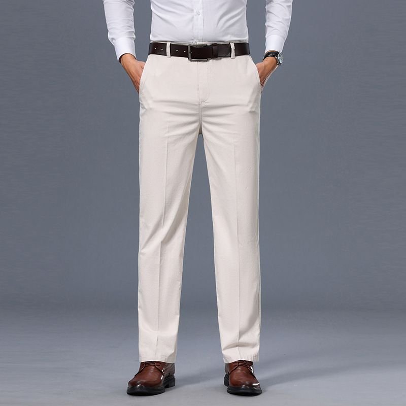 Men Fashion Casual Cotton Straight Loose Pants