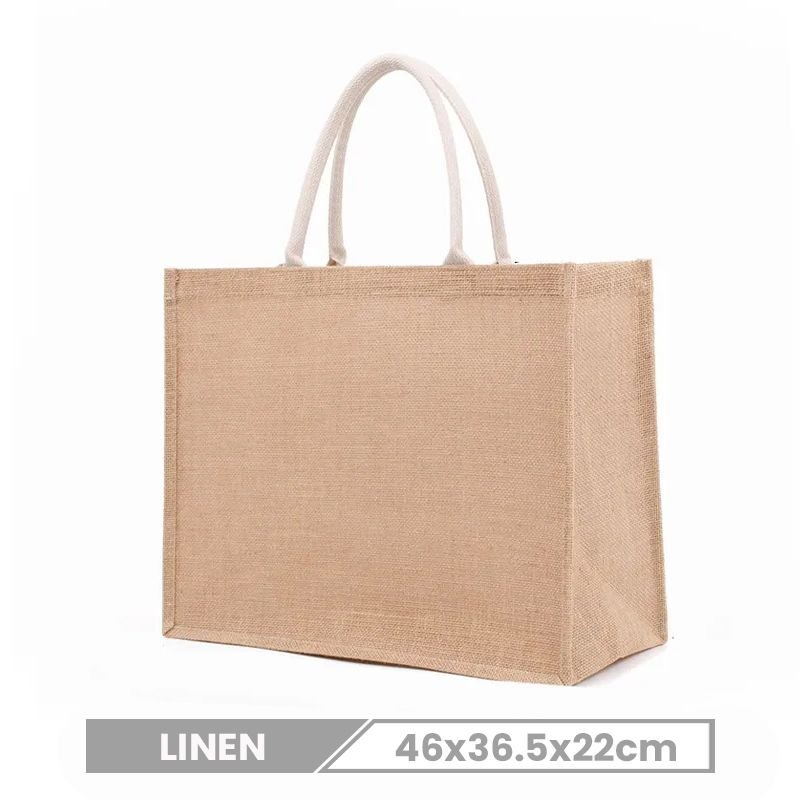 Custom Logo Solid Color Linen Eco-Friendly Tote Bag